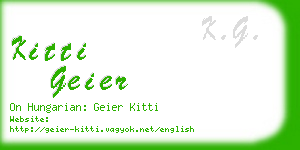 kitti geier business card